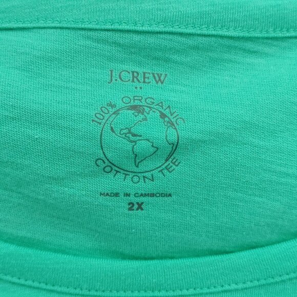 J. Crew Factory Organic Cotton Pocket Tee Size 2X Plus Size New NWT - Picture 3 of 3